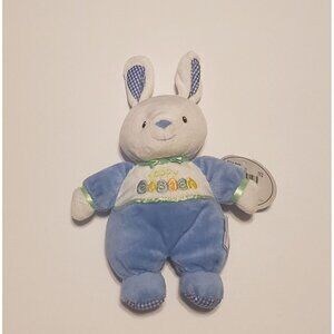 Prestige Baby Happy Easter blue bunny plush rattle toy